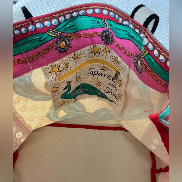 Brighton Blue and Pink Artistic Tote Bag - Picture 6 of 16